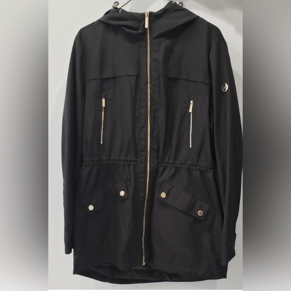 Never worn Michael Kors Fall Jacket with gold accent size Large